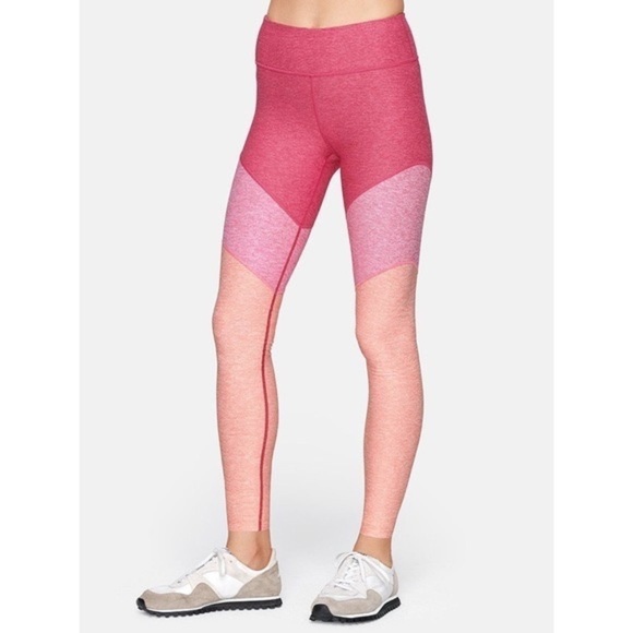 Outdoor Voices x CHAARG Springs 7/8 Leggings Flamingo/Rose/Clay Medium - Picture 2 of 8